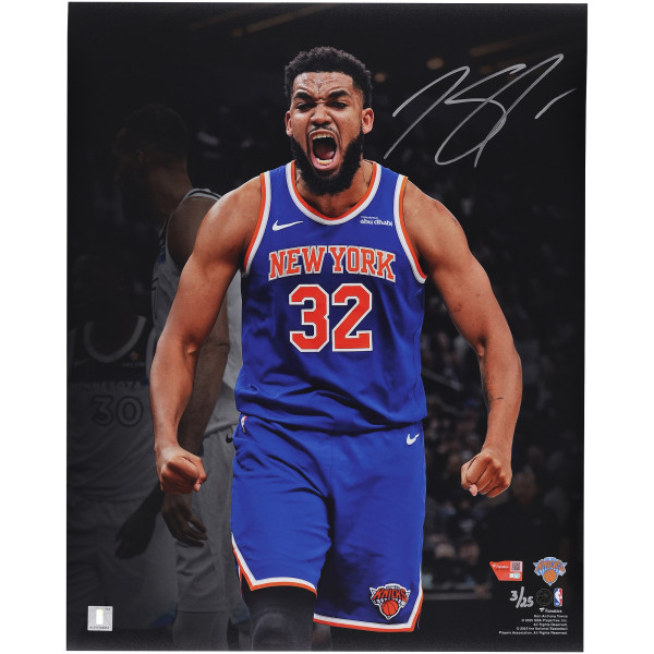 Фото с автографом Karl-Anthony Towns New York Knicks Fanatics Authentic 16 x 20 Unleashed - Limited Edition of 25