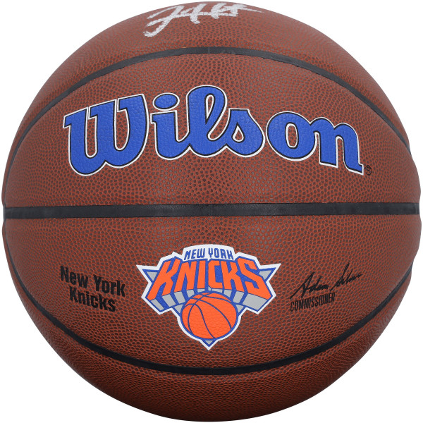 Мяч с автографом Josh Hart New York Knicks Fanatics Authentic Wilson Team Logo