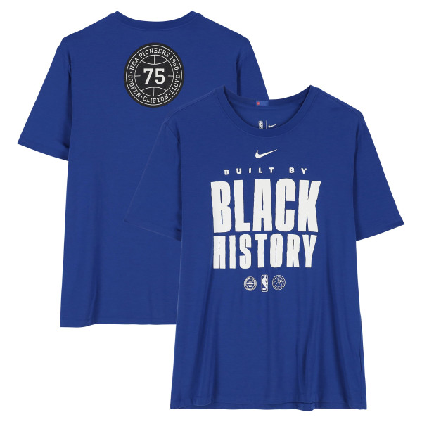 Detroit Pistons Fanatics Authentic Team-Issued Blue Black History Month Short Sleeve Shirt from the 2025-26 NBA Season
