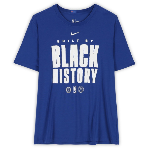 Detroit Pistons Fanatics Authentic Team-Issued Blue Black History Month Short Sleeve Shirt from the 2025-26 NBA Season