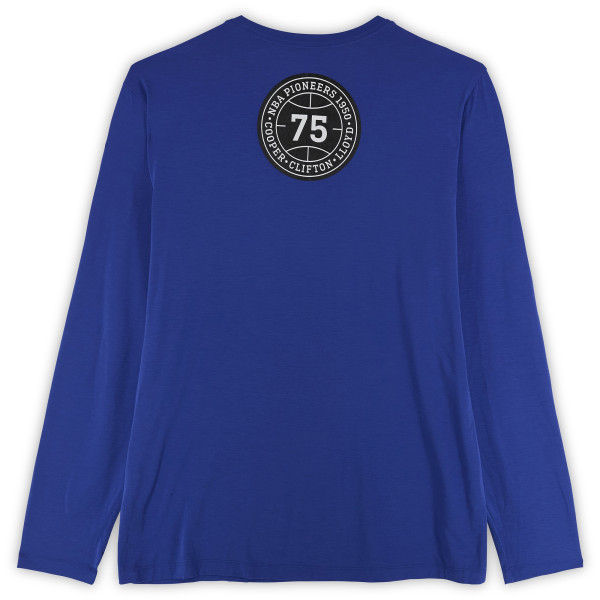 Detroit Pistons Fanatics Authentic Team-Issued Blue Black History Month Long Sleeve Shirt from the 2025-26 NBA Season