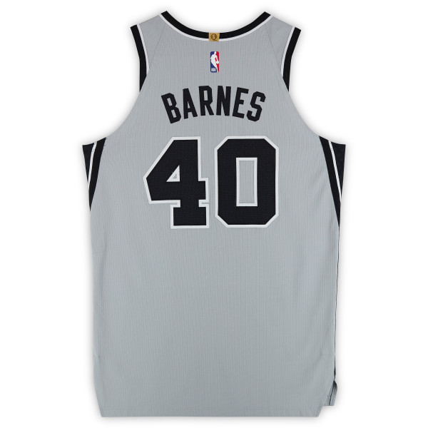 Игровая джерси Harrison Barnes San Antonio Spurs Fanatics Authentic #40 Gray vs. Brooklyn Nets on February 26, 2026 - Size 50+4