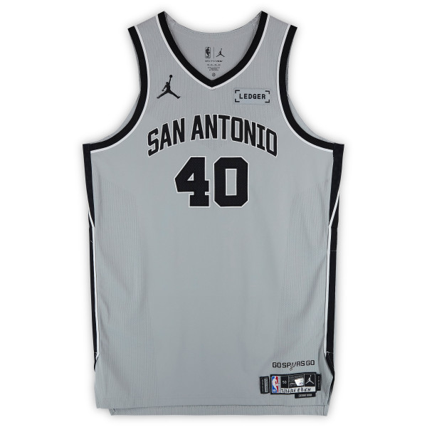Игровая джерси Harrison Barnes San Antonio Spurs Fanatics Authentic #40 Gray vs. Brooklyn Nets on February 26, 2026 - Size 50+4