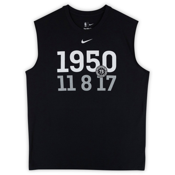 Detroit Pistons Fanatics Authentic Team-Issued Black Pioneer Classic Sleeveless Shirt from the 2025-26 NBA Season - Size XL