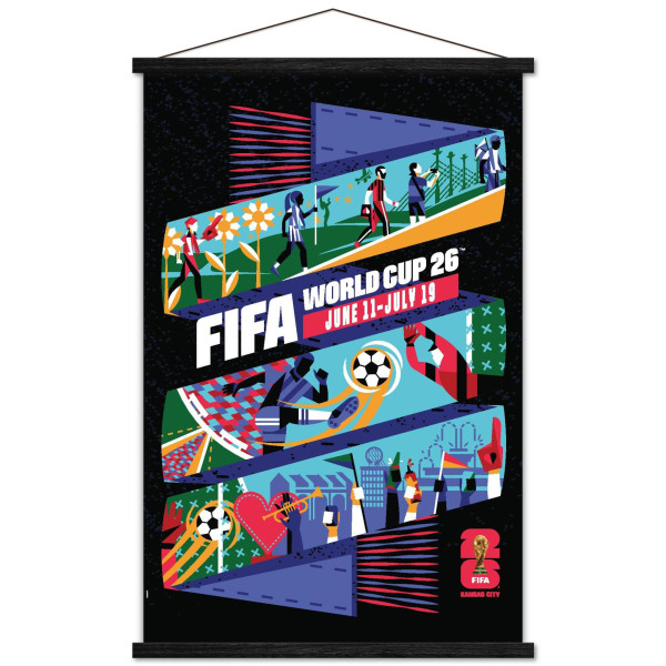 FIFA World Cup 2026 Kansas City 22.375 x 34 Hanger Frame Poster