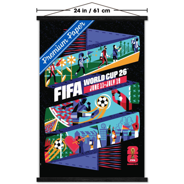 FIFA World Cup 2026 Kansas City 22.375 x 34 Hanger Frame Poster