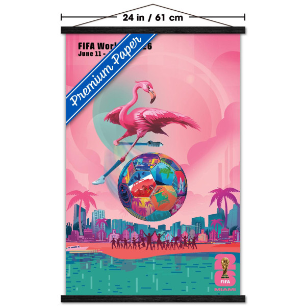 FIFA World Cup 2026 Miami 22.375 x 34 Hanger Frame Poster