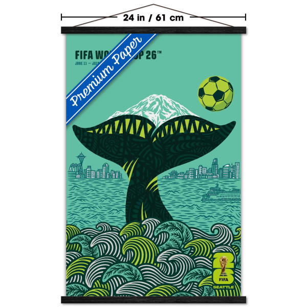 FIFA World Cup 2026 Seattle 22.375 x 34 Hanger Frame Poster
