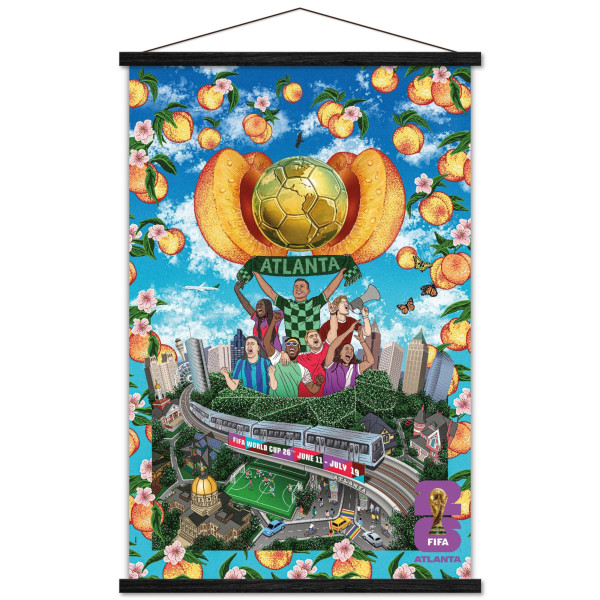 FIFA World Cup 2026 Atlanta 22.375 x 34 Hanger Frame Poster