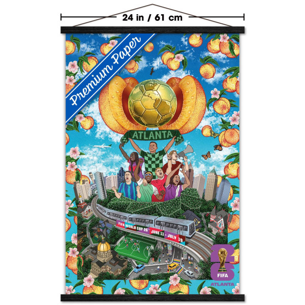 FIFA World Cup 2026 Atlanta 22.375 x 34 Hanger Frame Poster