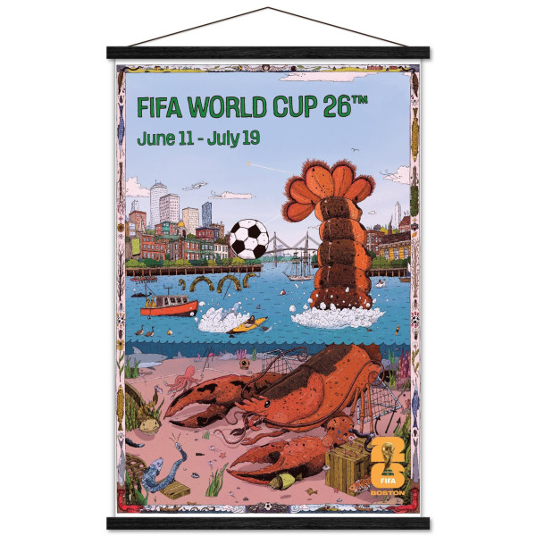 FIFA World Cup 2026 Boston 22.375 x 34 Hanger Frame Poster