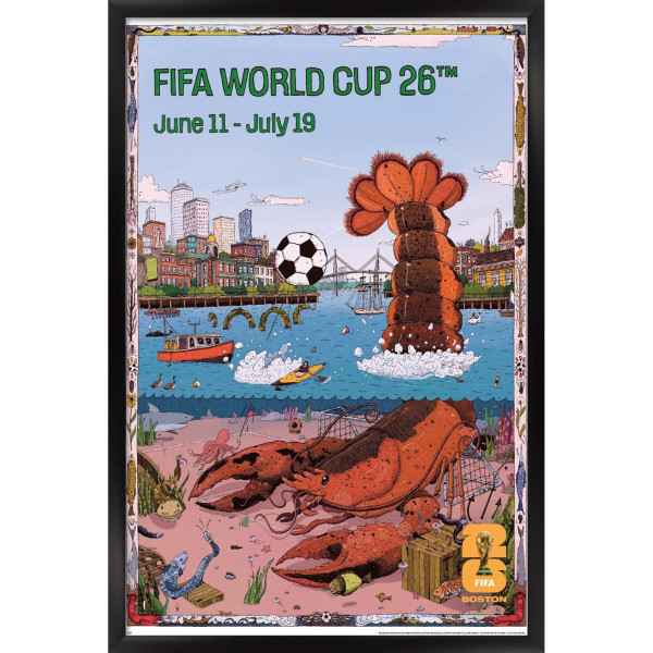 FIFA World Cup 2026 Boston 22.375 x 34 Framed Poster