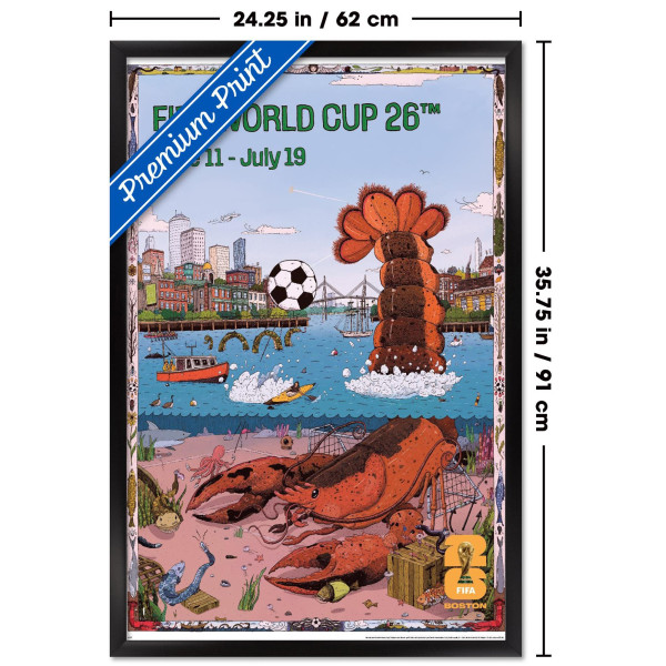 FIFA World Cup 2026 Boston 22.375 x 34 Framed Poster