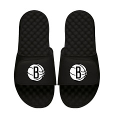 Unisex Brooklyn Nets ISlide Black Primary Logo Slide Sandals