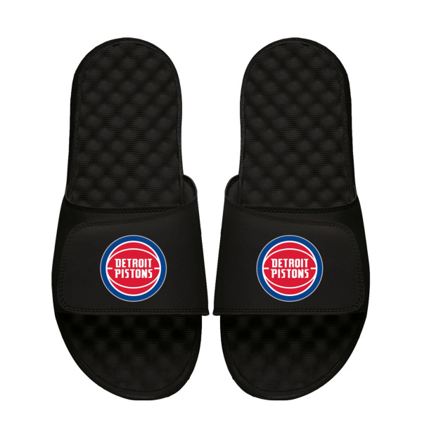 Unisex Detroit Pistons ISlide Black Primary Logo Slide Sandals