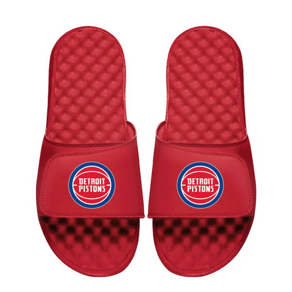 Unisex Detroit Pistons ISlide Red Primary Logo Slide Sandals