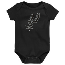 Детская San Antonio Spurs Outerstuff Black Primary Logo Bodysuit