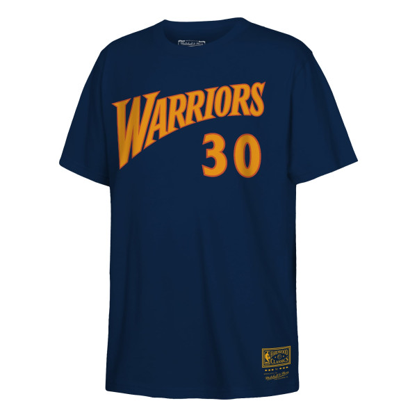 Детская футболка Golden State Warriors Stephen Curry Mitchell & Ness Navy Hardwood Classics Name & Number