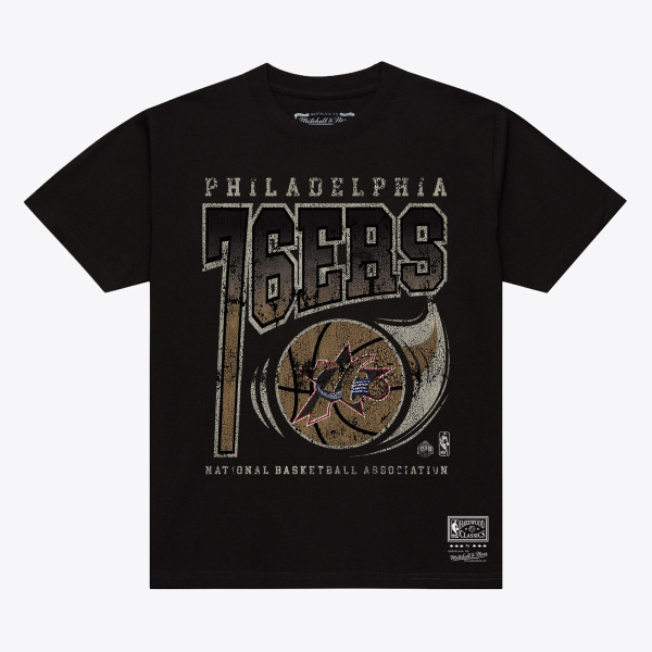 Футболка Philadelphia 76ers Mitchell & Ness Black Ball Out