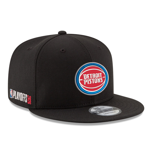 Бейсболка Detroit Pistons New Era Black 2026 NBA Playoffs 9FIFTY Snapback