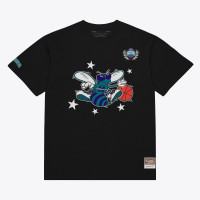 Футболка Charlotte Hornets Mitchell & Ness Black Pep Rally Premium