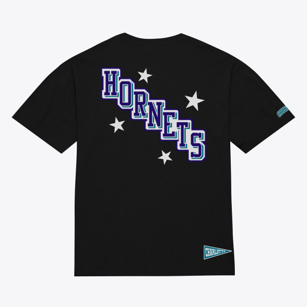 Футболка Charlotte Hornets Mitchell & Ness Black Pep Rally Premium