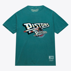 Detroit Pistons Mitchell & Ness Teal Hardwood Classics T-Shirt