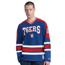 Футболка Philadelphia 76ers Starter Royal Puck Drop Long Sleeve V-Neck