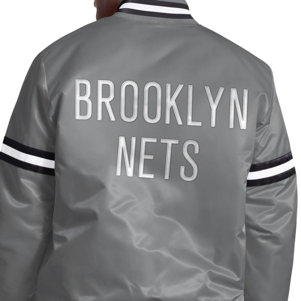 Рубашка Brooklyn Nets Starter Gray Courtside II Varsity Jacket