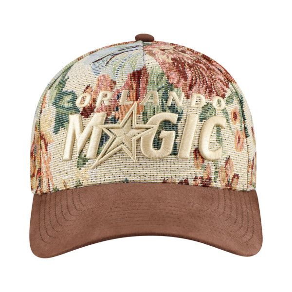 Бейсболка Orlando Magic Mitchell & Ness Tan Tapestry Wordmark Pro