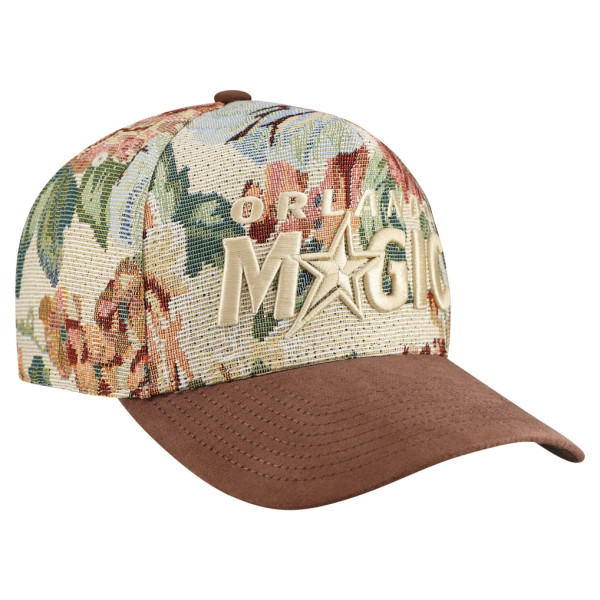Бейсболка Orlando Magic Mitchell & Ness Tan Tapestry Wordmark Pro