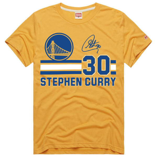 Футболка Unisex Golden State Warriors Stephen Curry Homage Gold Jersey Remix Tri-Blend