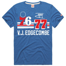 Футболка Unisex Philadelphia 76ers VJ Edgecombe Homage Royal Jersey Remix Tri-Blend