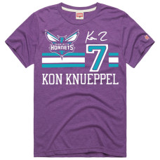 Футболка Unisex Charlotte Hornets Kon Knueppel Homage Purple Jersey Remix Tri-Blend