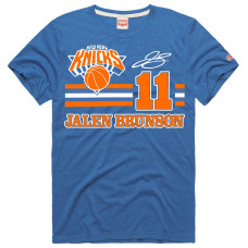 Футболка Unisex New York Knicks Jalen Brunson Homage Blue Jersey Remix Tri-Blend