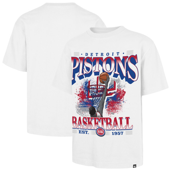 Detroit Pistons 47 White Regional Foundation T-Shirt