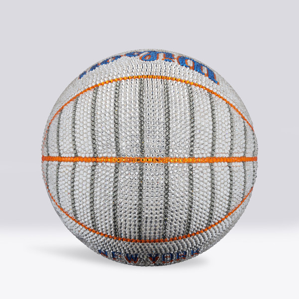 Мяч с автографом Carmelo Anthony New York Knicks Fanatics Authentic Wilson 2024-25 City Edition Collector's - Art by Rock On Sports