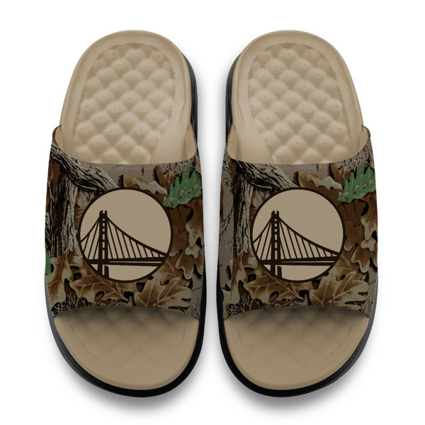 Unisex Golden State Warriors ISlide RealTree Advantage Camo Motive Slide Sandals