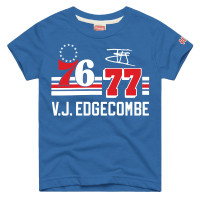 Подростковая Philadelphia 76ers VJ Edgecombe Homage Royal Remix Signature Name & Number Tri-Blend T-Shirt