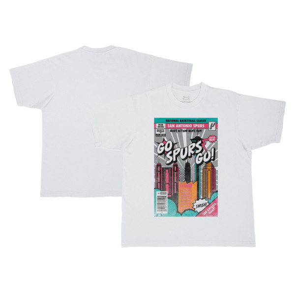 Футболка Unisex San Antonio Spurs Stadium Essentials White Comic Book Cover Urban