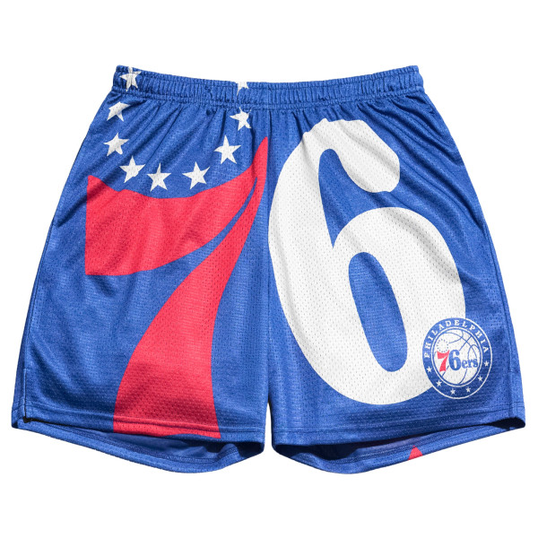 Шорты Philadelphia 76ers Chalk Line Blue Big Logo Retro