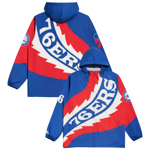 Куртка Philadelphia 76ers Chalk Line Blue Saw Blade Zip-Up