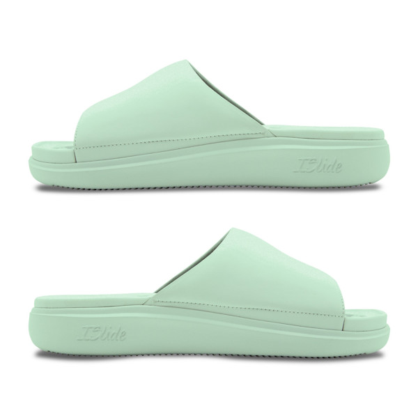Unisex Detroit Pistons ISlide Seafoam Bubble Letters Motive Slide Sandals