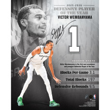 Фото с автографом Victor Wembanyama San Antonio Spurs Fanatics Authentic 16 x 20 2026 NBA Defensive of the Year Collage