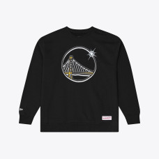Свитшот Golden State Warriors Mitchell & Ness Black Airbrush