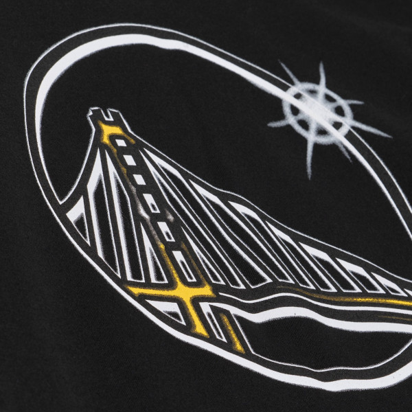 Свитшот Golden State Warriors Mitchell & Ness Black Airbrush