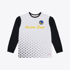 Джерси Golden State Warriors Mitchell & Ness White Long Sleeve Polo