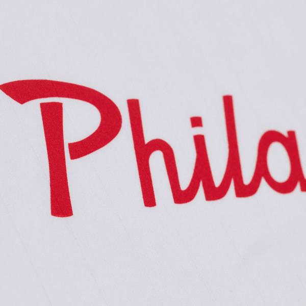 Джерси Philadelphia 76ers Mitchell & Ness White Long Sleeve Polo