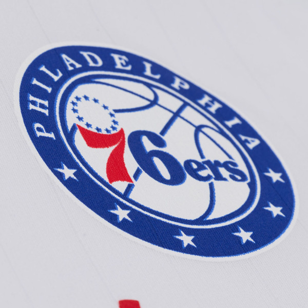 Джерси Philadelphia 76ers Mitchell & Ness White Long Sleeve Polo