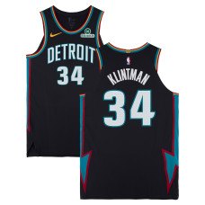 Bobi Klintman Detroit Pistons Fanatics Authentic Player-Issued #34 Black Nike City Edition Jersey from the 2025-26 NBA Season - Size 52+4